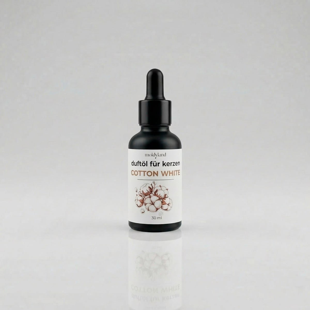 Cotton White Duftöl für Kerzen – 30-ml-Flasche mit Baumwollmotiv