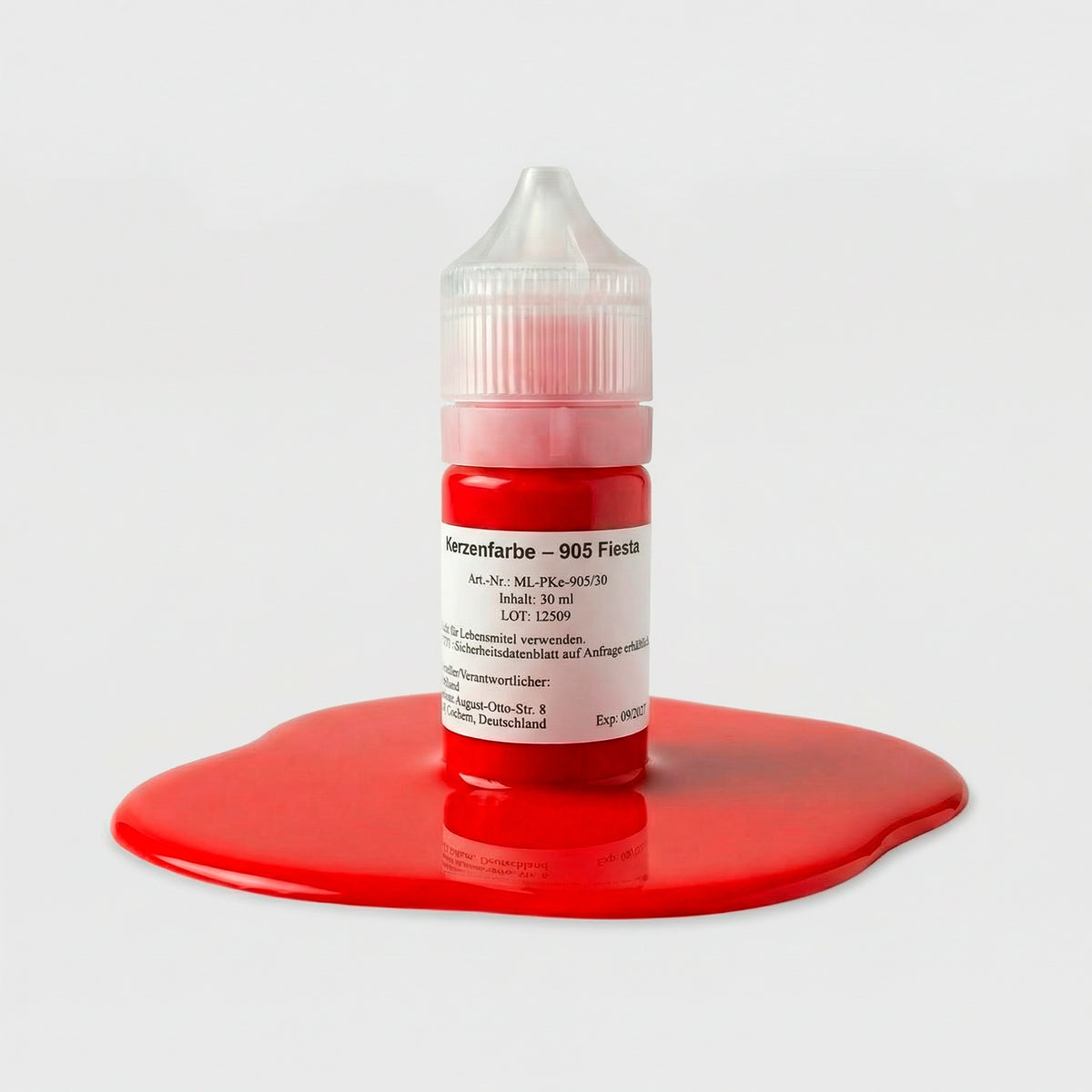Kerzenfarbe 905 Fiesta – 50-ml-Flasche mit Farbprobe