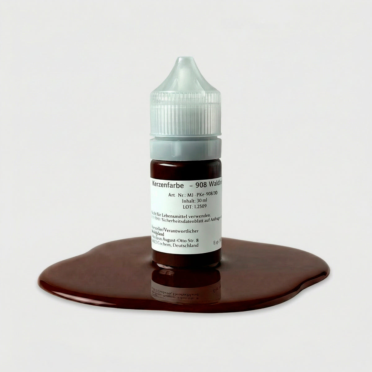 Kerzenfarbe 908 Waldbeere – 50-ml-Flasche mit Farbprobe