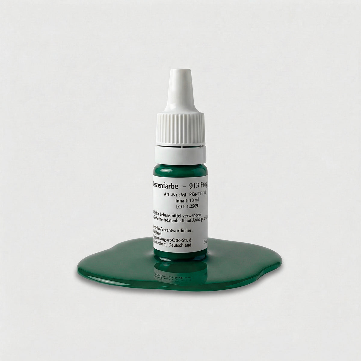 Kerzenfarbe 913 Frog – 10-ml-Flasche mit Farbprobe