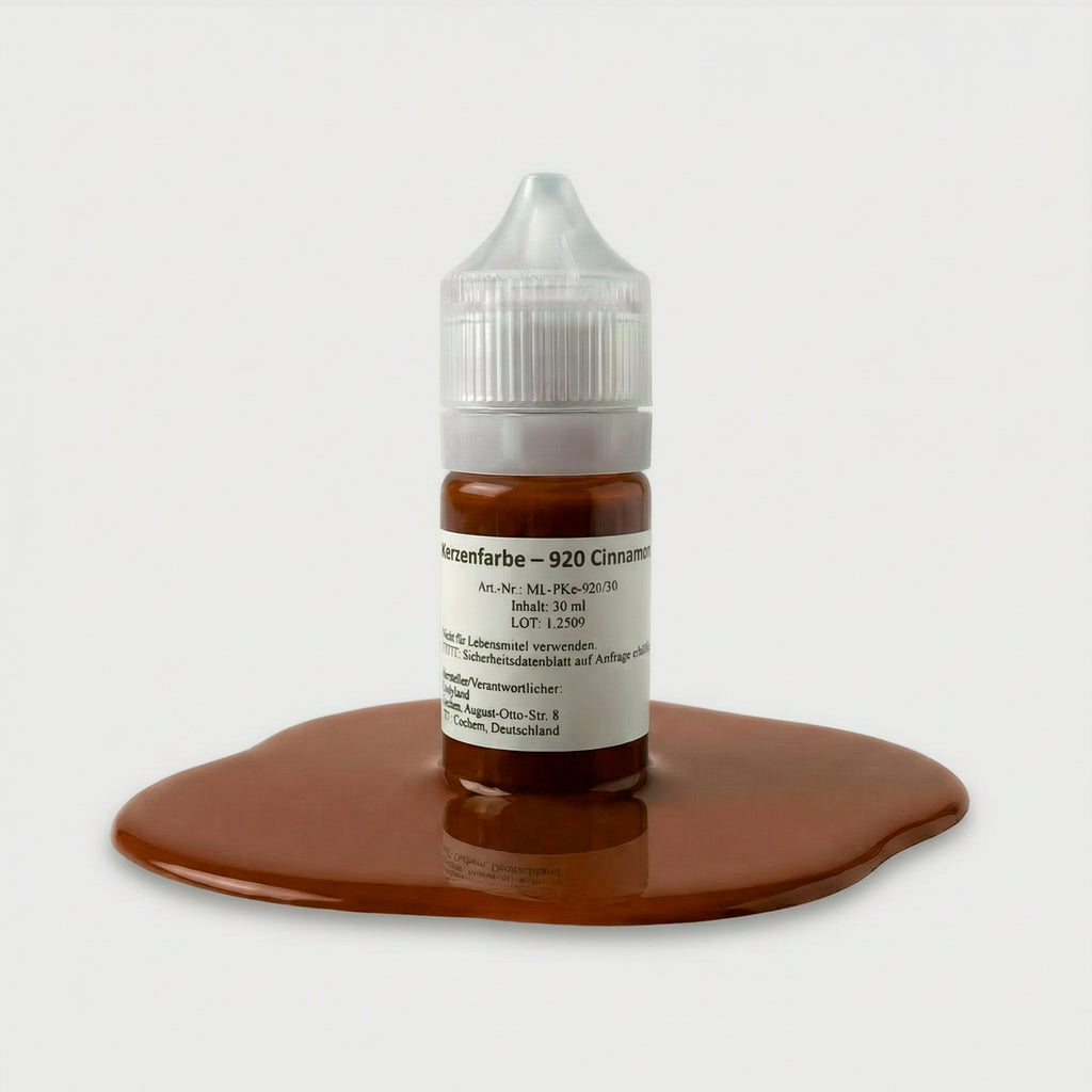 Kerzenfarbe 920 Cinnamon – 50-ml-Flasche mit Farbprobe