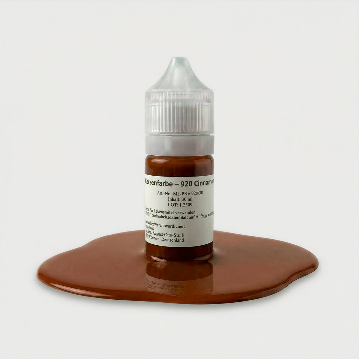 Kerzenfarbe 920 Cinnamon – 50-ml-Flasche mit Farbprobe