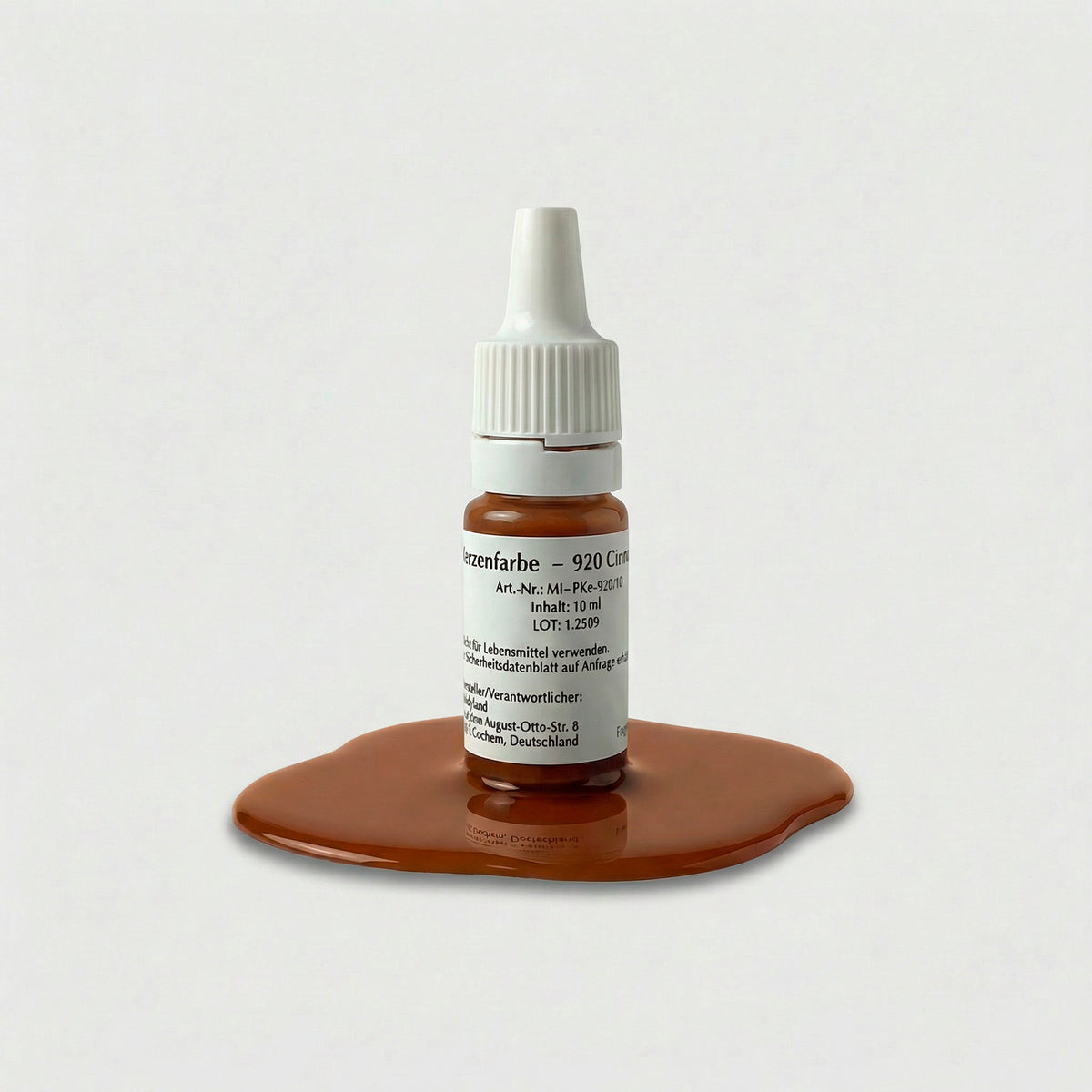 Kerzenfarbe 920 Cinnamon – 10-ml-Flasche mit Farbprobe