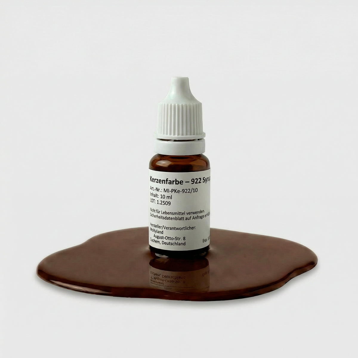 Kerzenfarbe 922 Syrup – 10-ml-Flasche mit Farbprobe