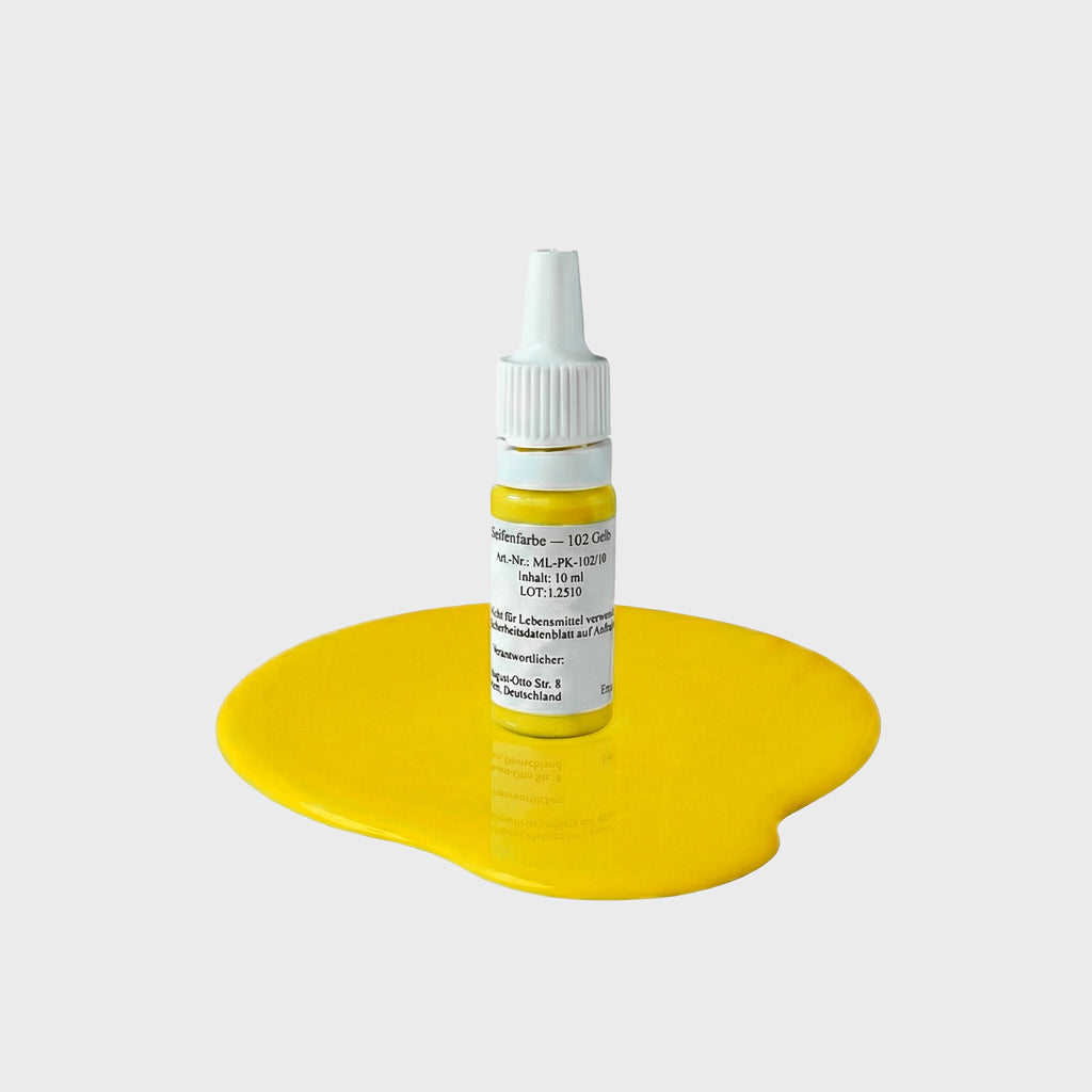 Seifenfarbe 102 Gelb – 10-ml-Flasche mit Farbprobe