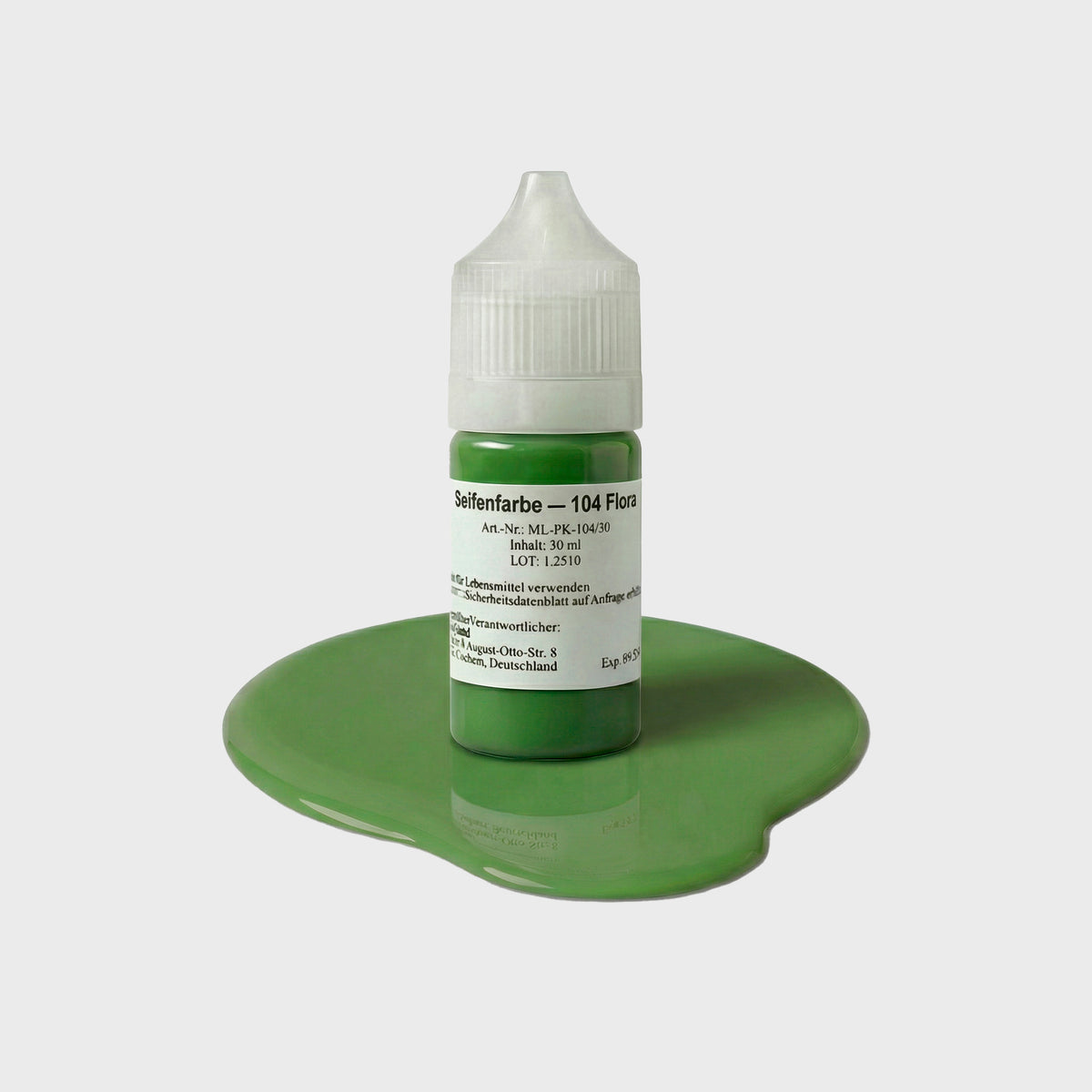 Seifenfarbe 104 Flora – 50-ml-Flasche mit Farbprobe