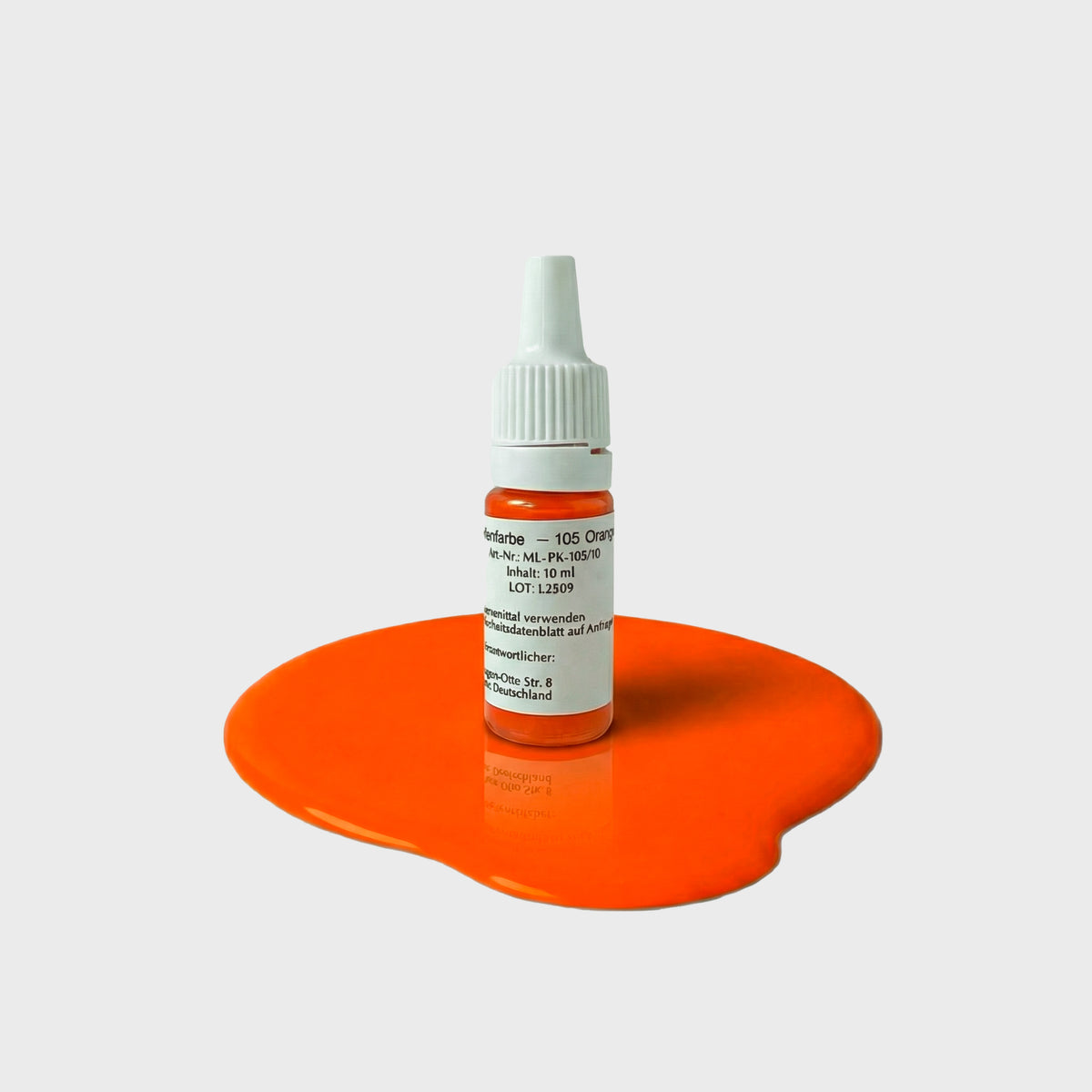 Seifenfarbe 105 Orange – 10-ml-Flasche mit Farbprobe