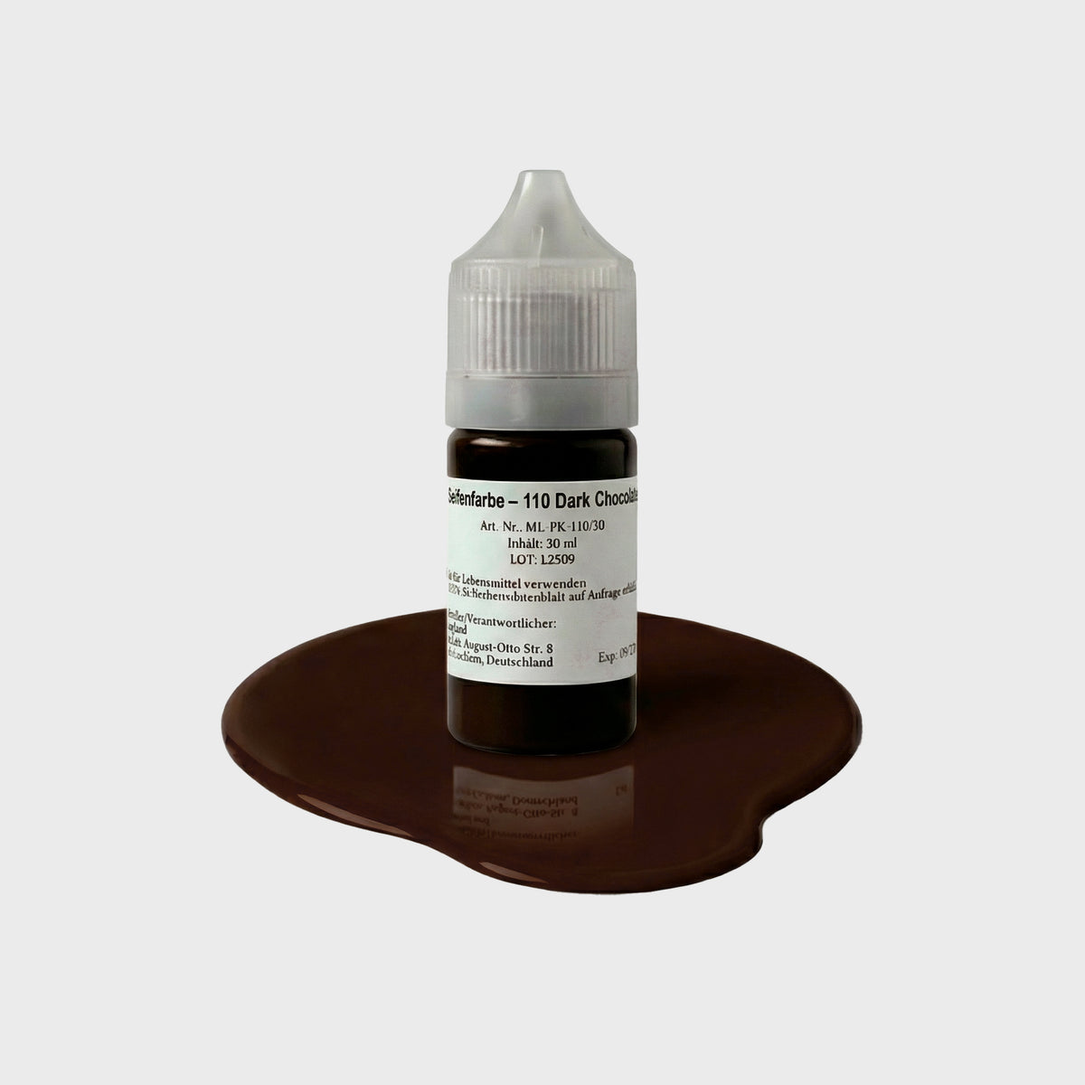Seifenfarbe 110 Dark Chocolate – 50-ml-Flasche mit Farbprobe
