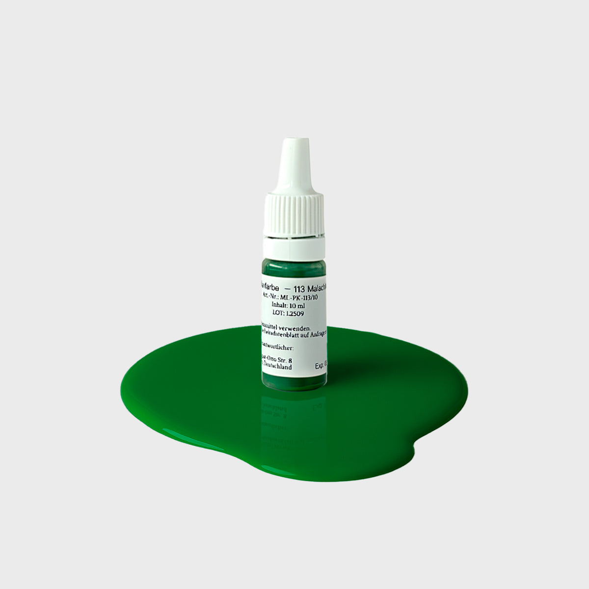 Seifenfarbe 113 Malachite – 10-ml-Flasche mit Farbprobe