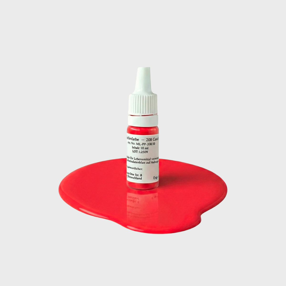 Seifenfarbe 208 Coral – 10-ml-Flasche mit Farbprobe