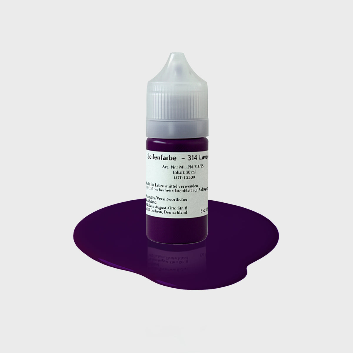 Seifenfarbe 314 Lavender – 50-ml-Flasche mit Farbprobe