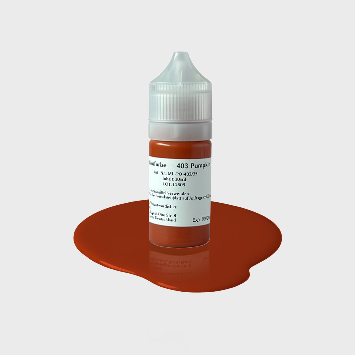 Seifenfarbe 403 Pumpkin – 50-ml-Flasche mit Farbprobe