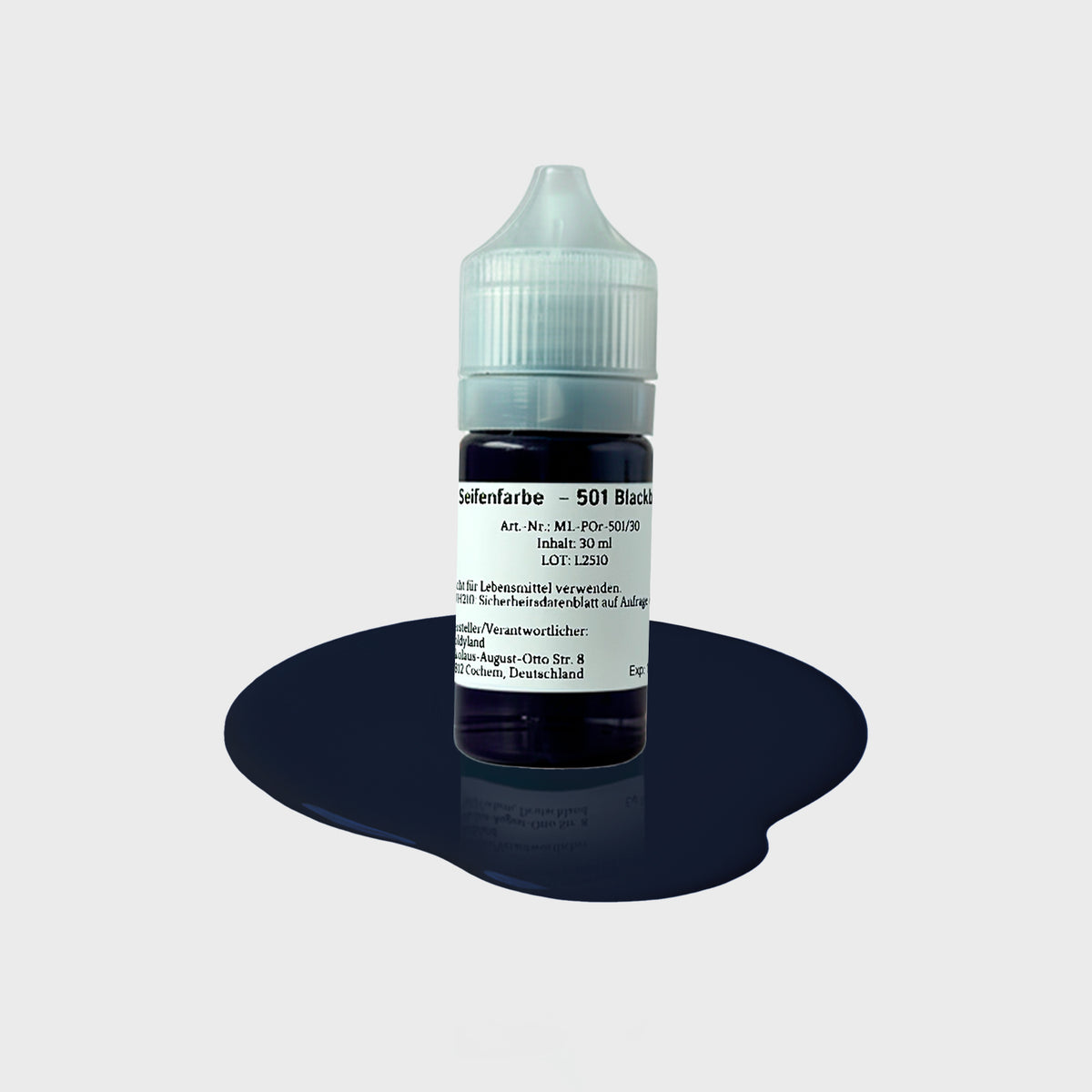 Seifenfarbe 501 Blackberry – 50-ml-Flasche mit Farbprobe