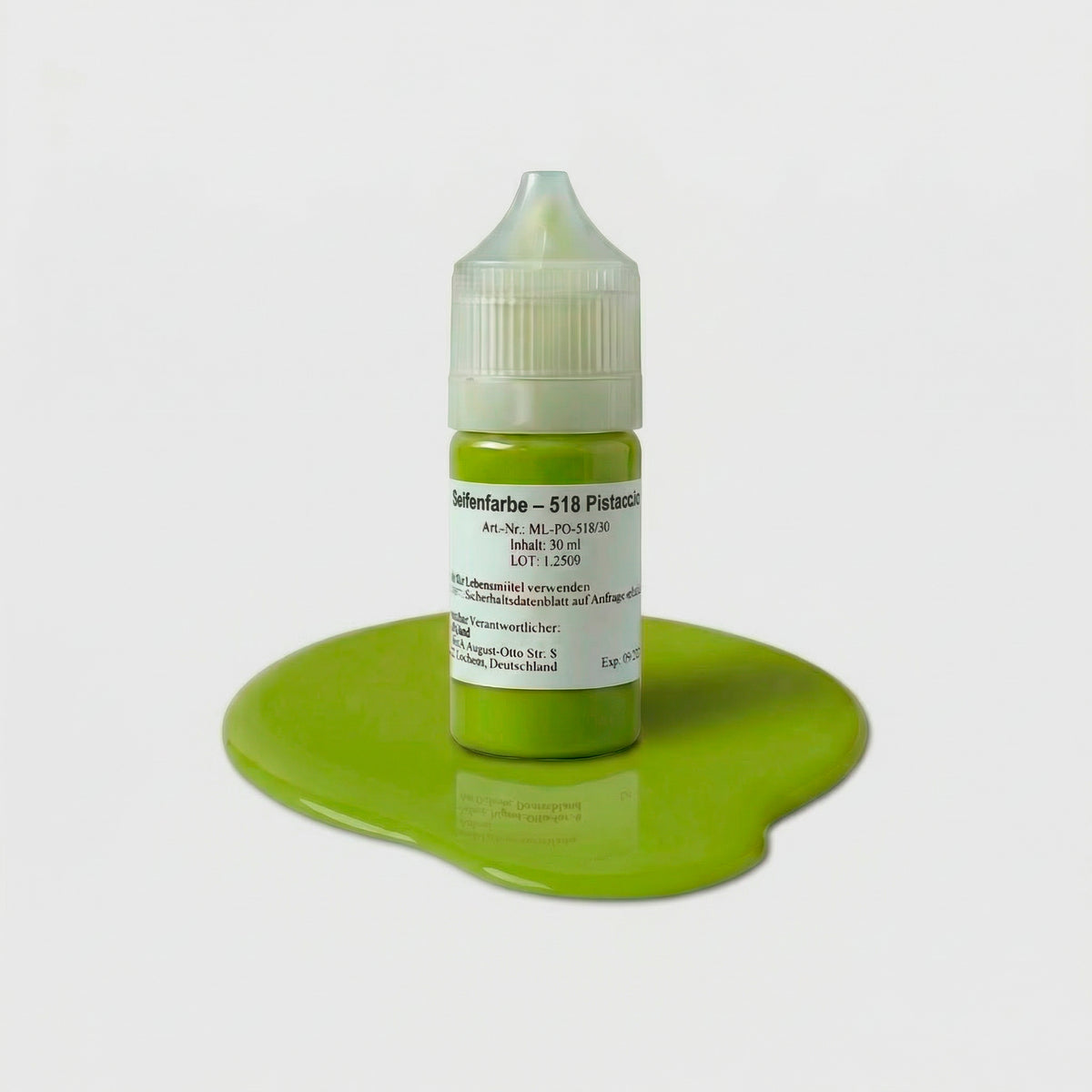 Seifenfarbe 518 Pistaccio – 50-ml-Flasche mit Farbprobe