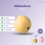 3D-Silikonform Apfel 1 – Gießform für Seife, Kerzen, Gips und Harz
