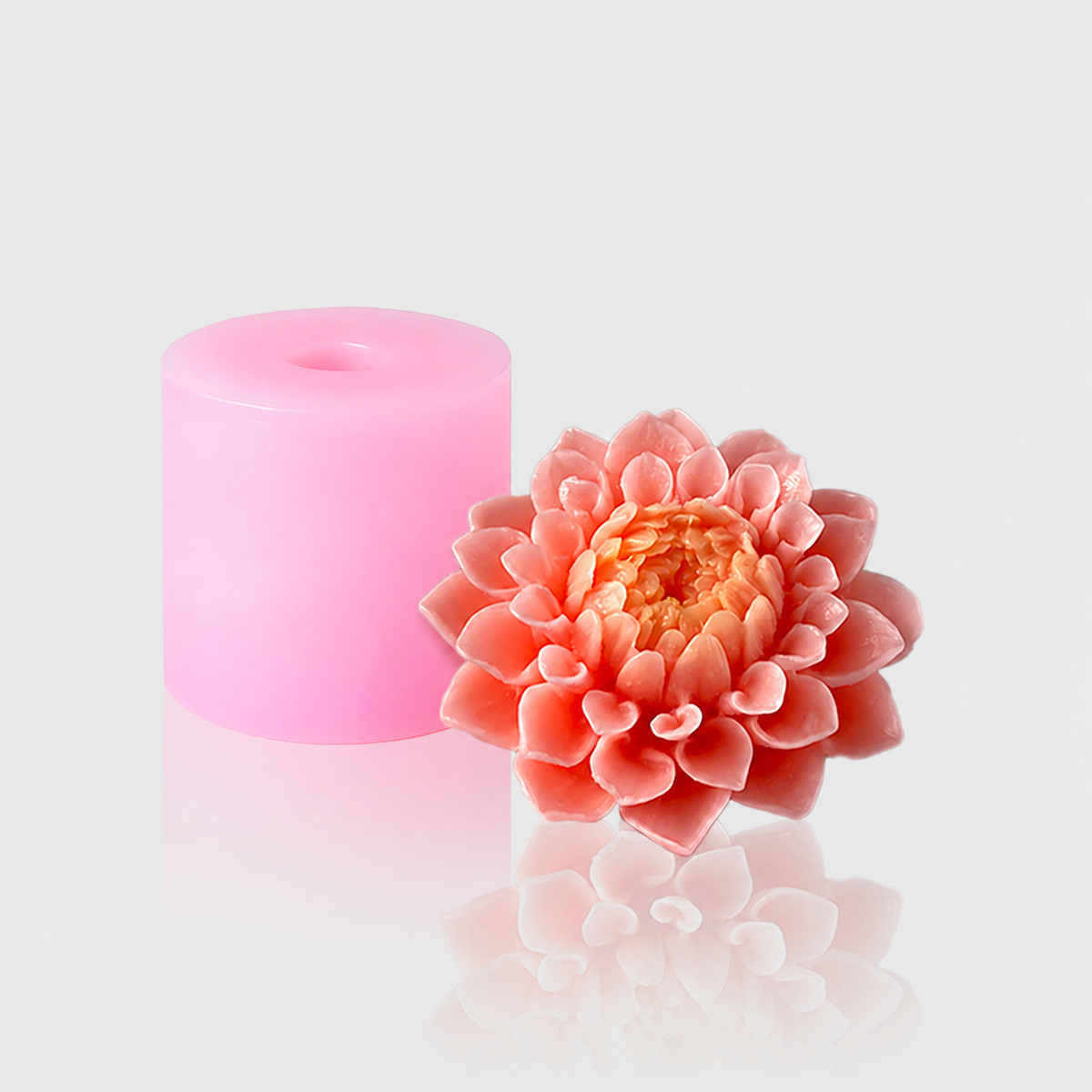 3D-Silikonform Blume 1 mit gegossener Blüte