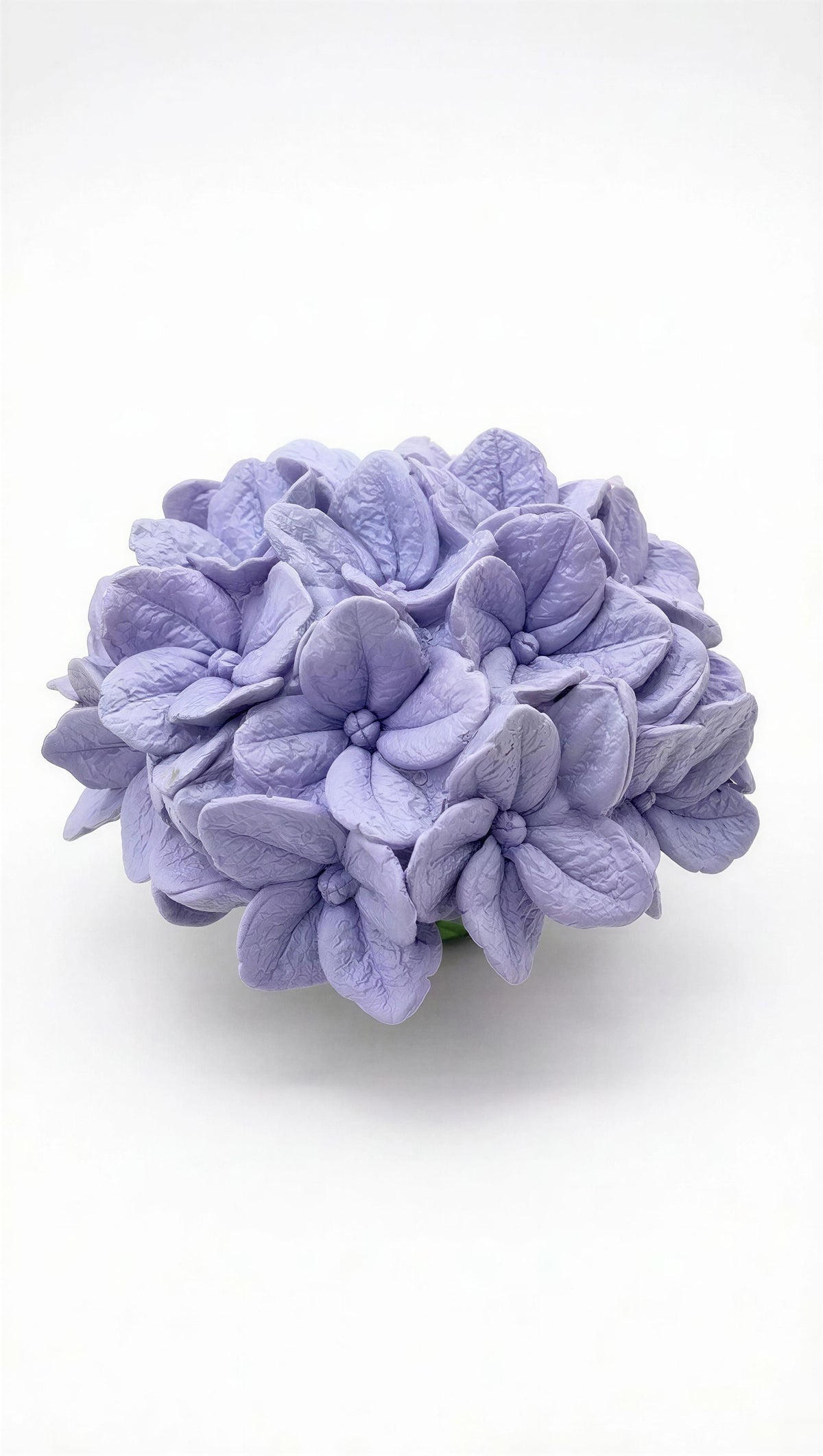 Blaue Hortensienblüte als Gießergebnis der 3D-Silikonform 27