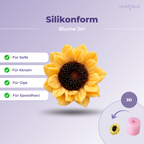 3D-Silikonform Sonnenblume 2m – Gießform für Seife, Kerzen, Gips und Harz