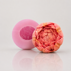 3D-Silikonform Pfingstrose 32 mit gegossener Blüte