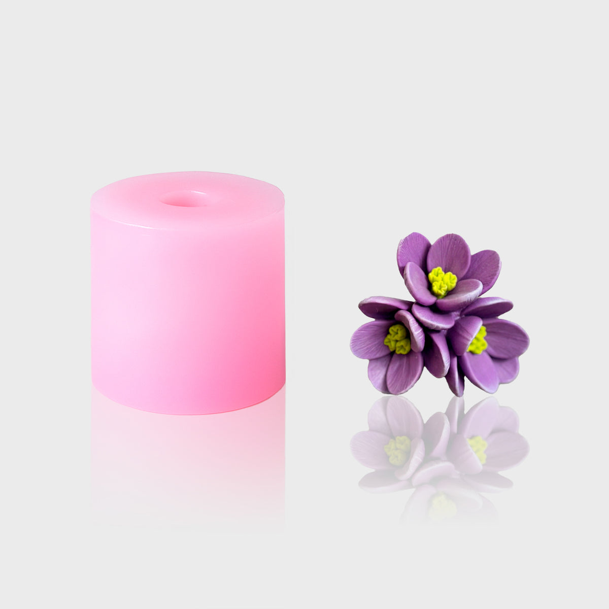 3D-Silikonform Blume 34 mit gegossener Blüte