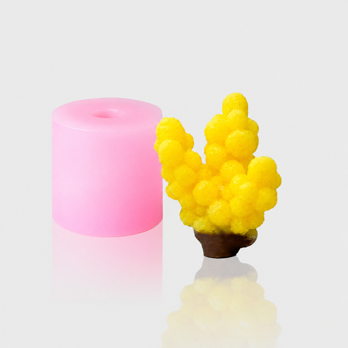 3D-Silikonform Blume 45 mit gegossener Blüte