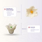 Blume 5 aus der 3D-Silikonform – Maße und Gewicht des Gießlings