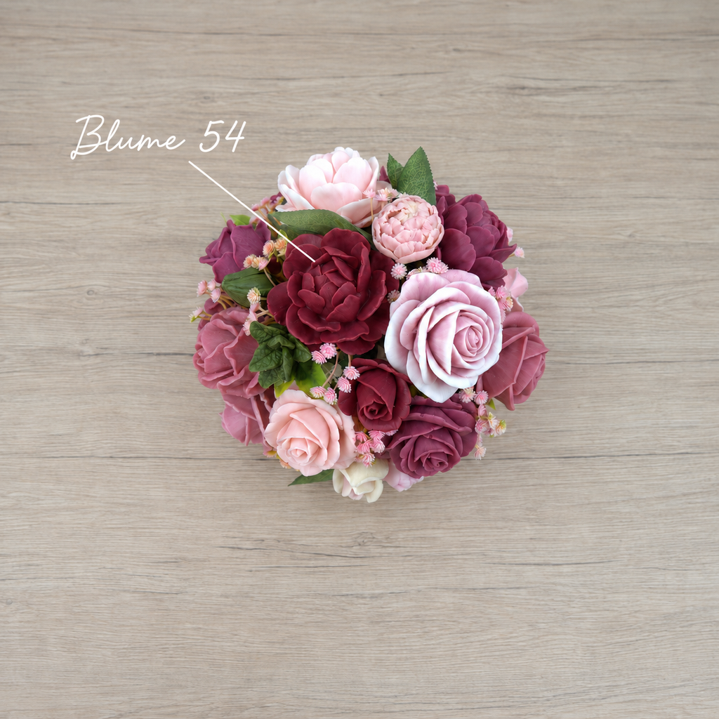 Blumenstrauß aus gegossenen Pfingstrosen – Silikonform Blume 54
