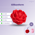 3D-Silikonform Mohnblume 6 klein – Gießform für Seife, Kerzen, Gips und Harz