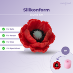 3D-Silikonform Mohnblume 6 mittel – Gießform für Seife, Kerzen, Gips und Harz