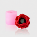3D-Silikonform Mohnblume 6 mittel mit gegossener Mohnblüte