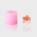 Rosa 3D-Silikonform mit gegossener Blüte