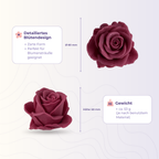 Rose 17 aus der 3D-Silikonform – Maße und Gewicht des Gießlings