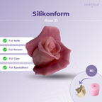 3D-Silikonform Rose 21 – Gießform für Seife, Kerzen, Gips und Harz