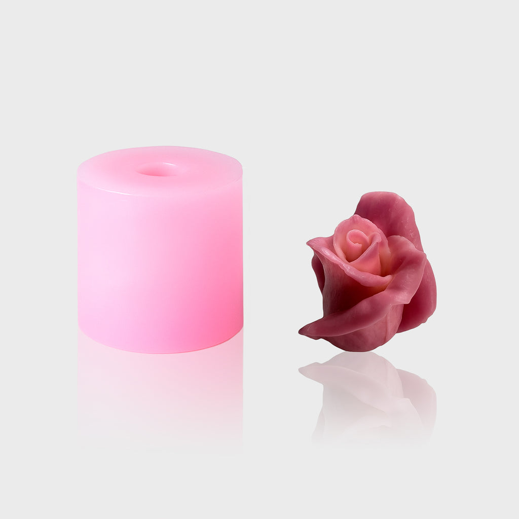 3D-Silikonform Rose 21 mit gegossener Rosenblüte