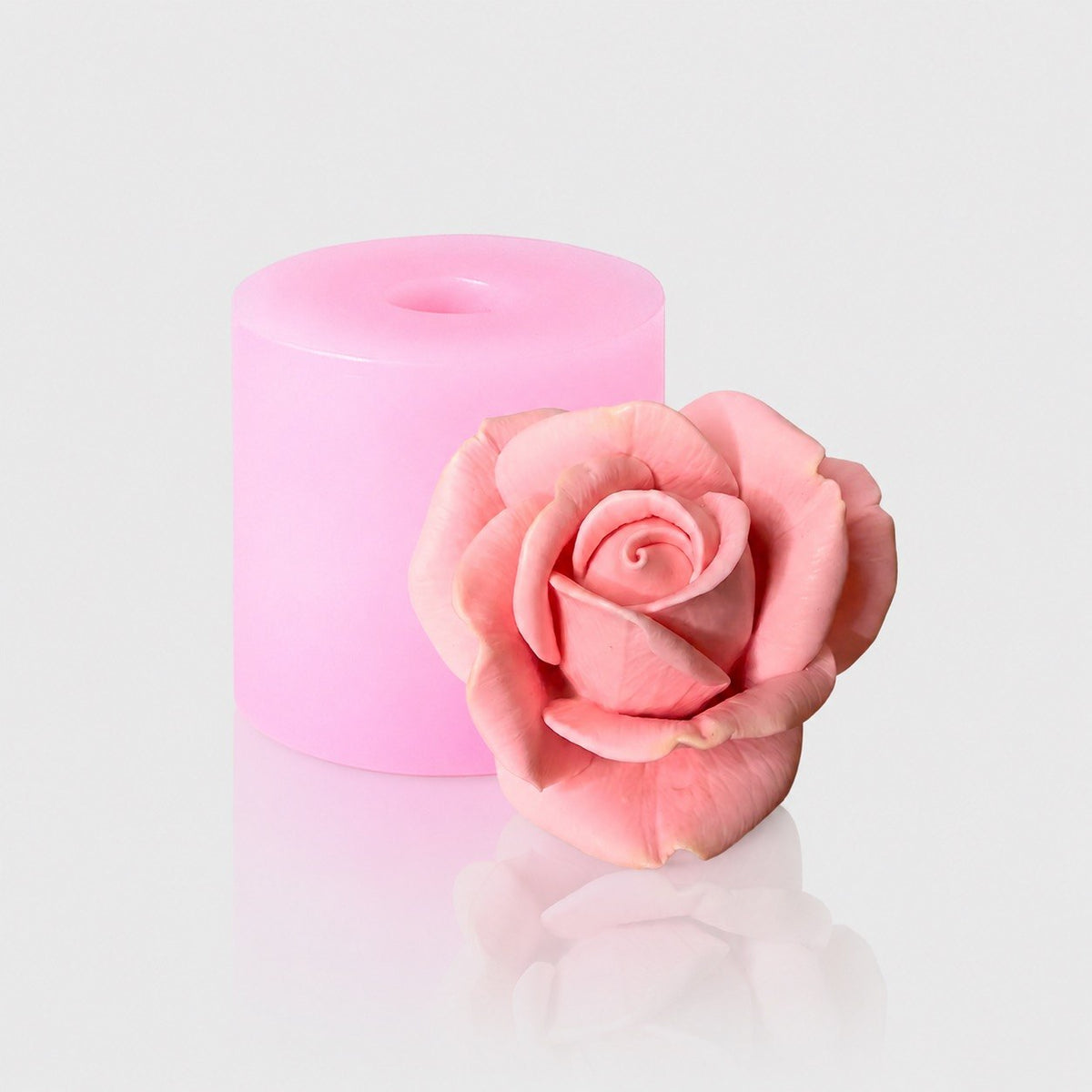3D-Silikonform Rose 26 mit gegossener Rosenblüte