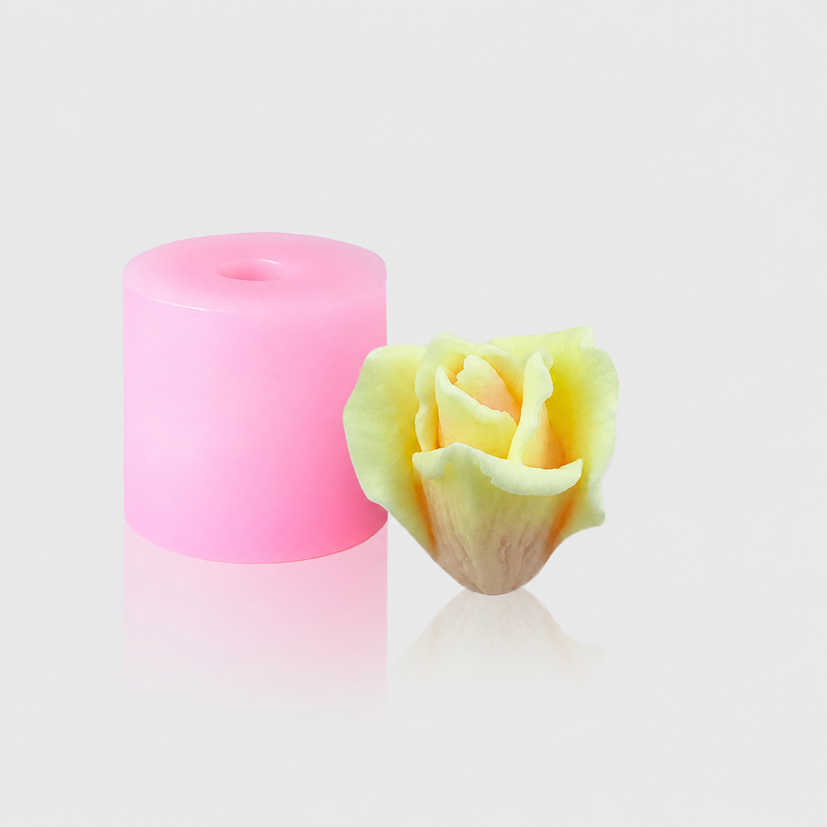 3D-Silikonform Rose 7k mit gegossener Rosenblüte