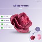 3D-Silikonform Rose 9 – Gießform für Seife, Kerzen, Gips und Harz