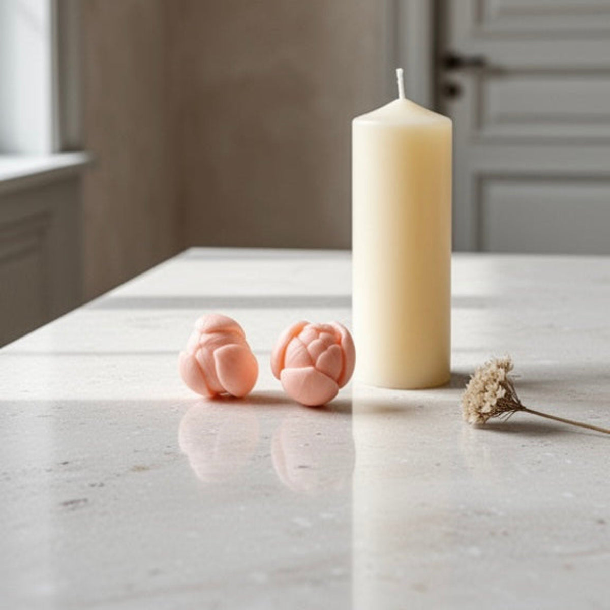 Handgemachte Tulpenkerzen aus dem 3D-Silikonformen-Set 3