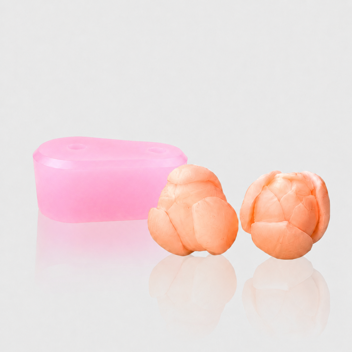 3D-Silikonformen Tulpen-Set 3 mit drei gegossenen Blüten