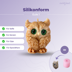 3D-Silikonform Eule 7 – Gießform für Seife, Kerzen, Gips und Harz